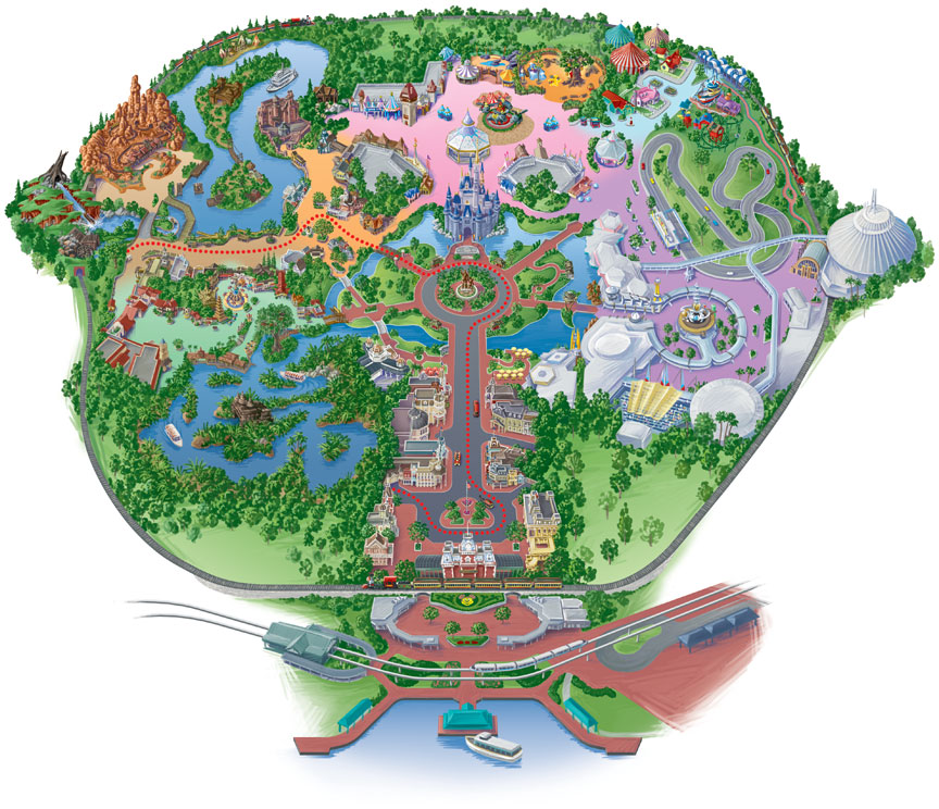 map of the magic kingdom disney world. No wonder the Magic Kingdom®